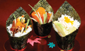 Salmon Skin, Spicy Tuna and California handroll